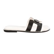 Slipper-stijl Sandalen met Origineel Ontwerp Liu Jo , Black , Dames