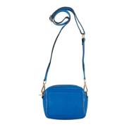 Kobaltblauwe Box Clutch met lichtgouden accenten Btfcph , Blue , Dames