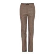 Ontspannen Stretch Leren Broek 100172 Taupe Btfcph , Brown , Dames