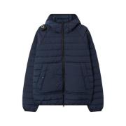 Gewatteerde Jas met Capuchon in Ink Navy Ma.strum , Blue , Heren