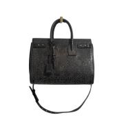Pre-owned Leather handbags Saint Laurent Vintage , Black , Dames
