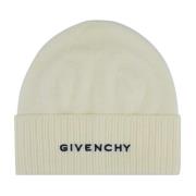 Wollen Logo Hoed voor Vrouwen Givenchy , Beige , Unisex