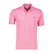 Roze Polo Shirt met Korte Mouw Lacoste , Pink , Heren