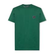 Logo T-shirt Dolce & Gabbana , Green , Heren