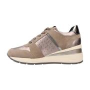 Stijlvolle Casual Sneakers voor Vrouwen Geox , Brown , Dames