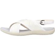 Stijlvolle Platte Sandalen Geox , White , Dames