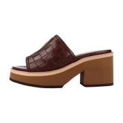 Heeled Mules Alpe , Brown , Dames