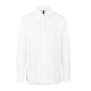 Losjes Gesneden Blouse met Klassieke Look Marc Cain , White , Dames