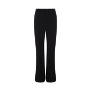 Zwarte en witte gestreepte wollen broek Balenciaga , Black , Dames