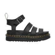 Leren Gladiator Sandalen met Blaire Bandje Dr. Martens , Black , Dames