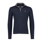 Donkerblauwe Katoenen Vest Gant , Blue , Heren