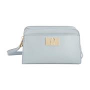 1927 Mini Crossbody met Arch Logo Sluiting Furla , Blue , Dames