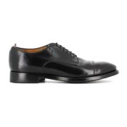 Zwarte Leren Derby Schoenen Officine Creative , Black , Heren