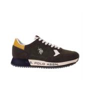 Stijlvolle Leren Sneakers voor Mannen U.s. Polo Assn. , Brown , Heren