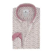 Casual Roze Bedrukt Overhemd State of Art , Pink , Heren