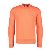 Oranje Ronde Hals Sweater Lacoste , Orange , Heren