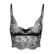 Zwarte Kant Bralette Top Dolce & Gabbana , Black , Dames