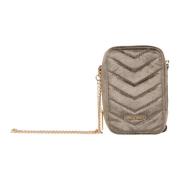 Elegante Fluweel Schoudertas Carlo Colucci , Gray , Dames