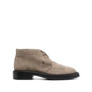 Beige Veterschoenen van Desert Suede Tod's , Beige , Heren