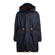 Mountain Parka Navy met Bruine Voering Manifattura Ceccarelli , Blue ,...