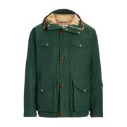 Groene Field Jacket met Logo Ralph Lauren , Green , Heren