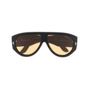 Vintage-geïnspireerde zonnebril Tom Ford , Black , Unisex