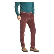 Bordeaux Slim-Fit Chinos Mason's , Red , Heren
