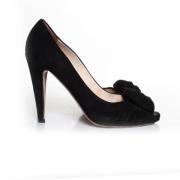 Pre-owned Suede heels Prada Vintage , Black , Dames