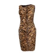 Pre-owned Faux Fur dresses Versace Pre-owned , Brown , Dames