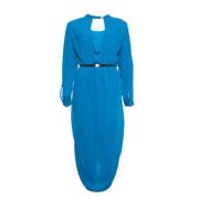 Pre-eigenaarpolyesterresses By Herenne Birger Pre-owned , Blue , Dames