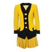 Pre-owned Wool tops Versace Pre-owned , Yellow , Dames