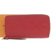 Pre-owned Leather wallets Louis Vuitton Vintage , Red , Dames