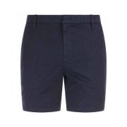 Manheim Katoenen Shorts - Bermuda Stijl Dondup , Blue , Heren