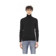 Stijlvolle Turtleneck Trui voor Mannen Baldinini , Black , Heren