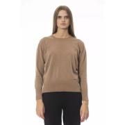 Beige Wol Crew Neck Sweater Baldinini , Beige , Dames