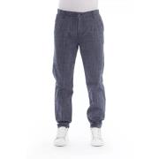 Slim-Fit Chino Broek Baldinini , Blue , Heren