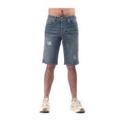 Denim Shorts Les Hommes , Blue , Heren