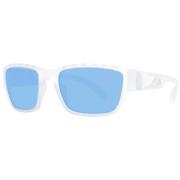 Witte Rechthoekige Zonnebril met Spiegeleffect voor Mannen Adidas , Wh...