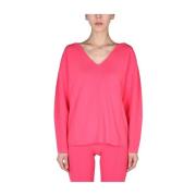 V-hals trui Helmut Lang , Pink , Dames