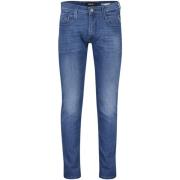 Blauwe Denim 5-Pocket Broek Replay , Blue , Heren