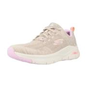 Stijlvolle Arch Fit Sneakers voor vrouwen Skechers , Beige , Dames