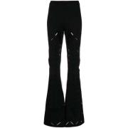 Zwarte uitgesneden flared broek Versace , Black , Dames