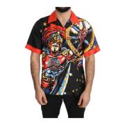 Zijden Multicolor Bedrukte Casual Overhemd Dolce & Gabbana , Multicolo...