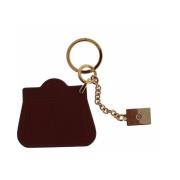 Bruin Leren Miss Sicily Gouden Sleutelhanger Dolce & Gabbana , Yellow ...