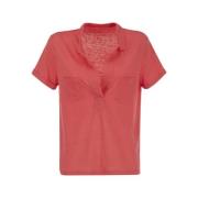 Polo Shirt Majestic Filatures , Red , Dames