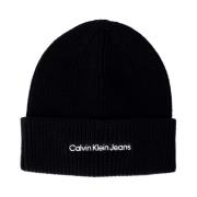 Herfst/Winter Katoenen Beanie Calvin Klein Jeans , Black , Dames