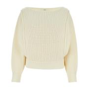 Round-neck Knitwear CO , Beige , Dames