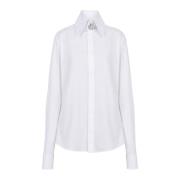 Poplin overhemd Balmain , White , Dames