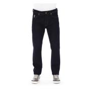 Straight Jeans Baldinini , Black , Heren