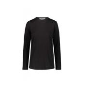 Zwarte Rugloze T-Shirt met Lange Mouwen Comme des Garçons , Black , Da...